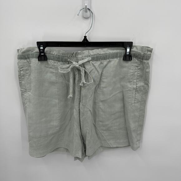 CLOTH & STONE NWT Evereve Tie Waist Short in Fresh Basil Green // L - Picture 3 of 11